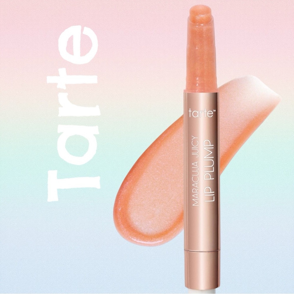 TARTE Peach Shimmer Glass Marajuca Juicy Lip Plump NIB